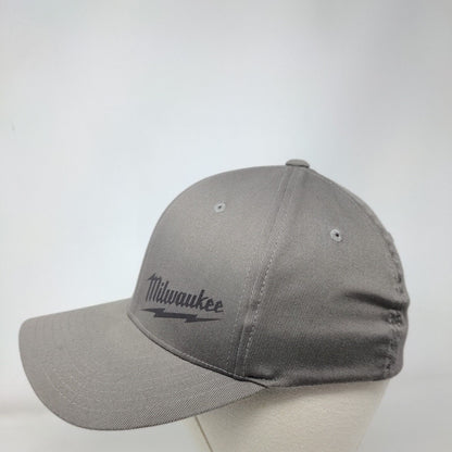 Milwaukee Fitted Hat Brown S/M Lightweight Vented Holes 6 Panel Yupoong