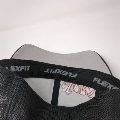 WRS Fitted Trucker Hat Black L/XL Flexfit Mesh Back 6 Panel Port Authority