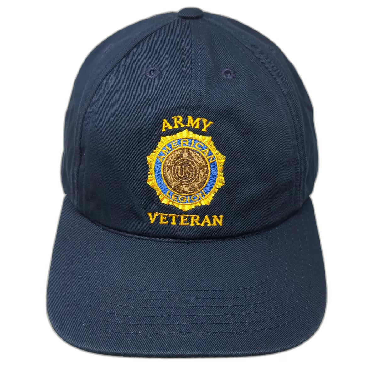 K-Products Baseball Cap Blue One Size Army Veteran American Legion Patch Hat