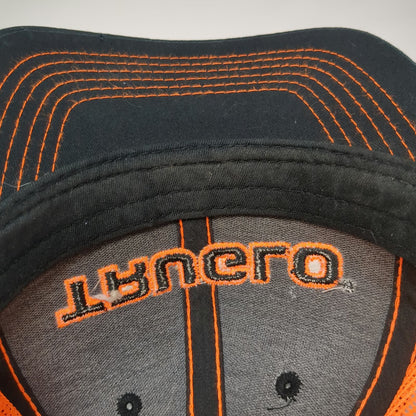 TRUGLO Baseball Cap Black Orange One Size Mesh Back Contrast Stitching Hat