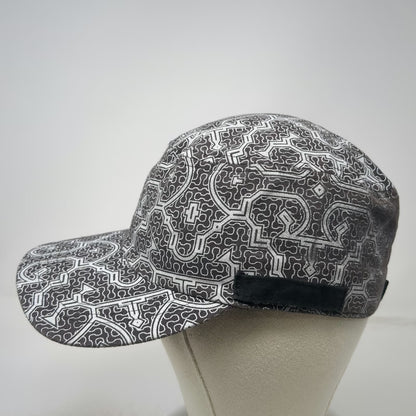 Amazonia Army Cap Black Gray One Size Geometric Tribal Pattern Slideback Hat