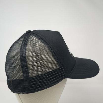 Intrepid Clothing Co. Trucker Hat Black One Size Adjustable Mesh Back Rope