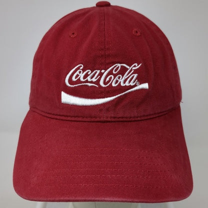 Coca-Cola Baseball Cap Red One Size Slideback Adjustable Embroidered Cotton Hat