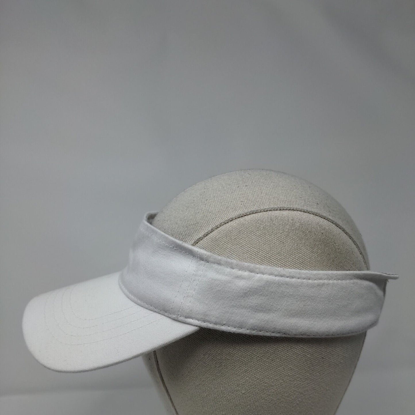 Unbranded Strapback Sun Visor Hat White OSFM Adjustable Solid Blank