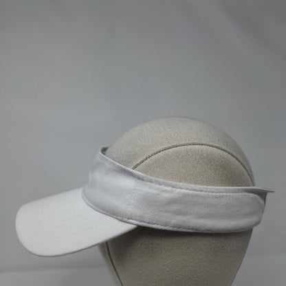 Unbranded Strapback Sun Visor Hat White OSFM Adjustable Solid Blank
