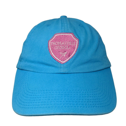 Fahrenheit Women's Slideback Hat Bue Embroidered Thomasville Georgia Logo Cotton