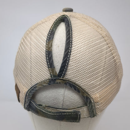 Unbranded Ponytail Trucker Hat Multicolor OS Camouflage Distressed Mesh Back