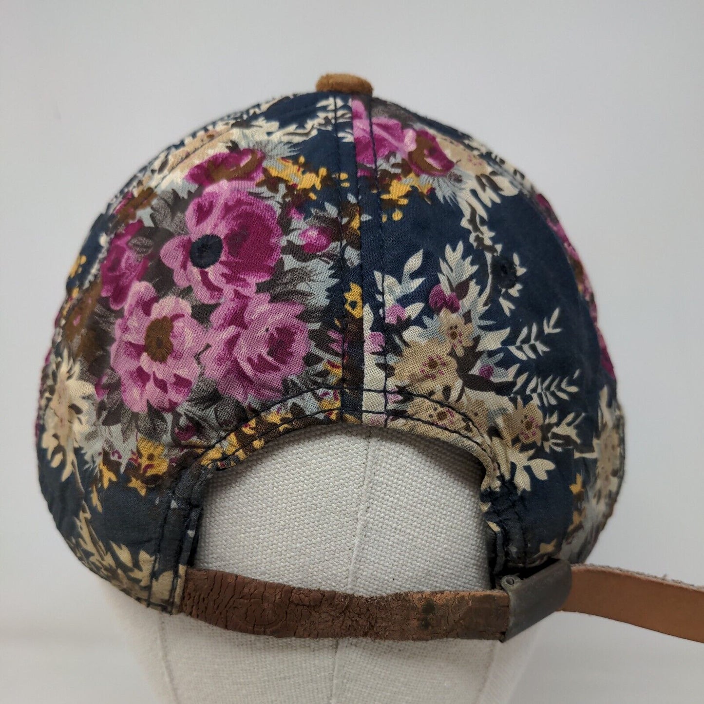 Keep It Official Strapback Hat Multicolor One Size Floral Leather Strap