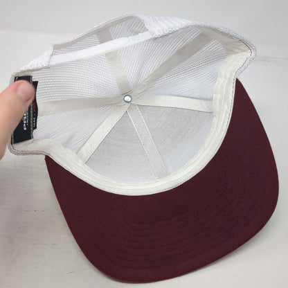 Pacific Headwear Trucker Hat Red White One Size Snapback ITC Services Mesh