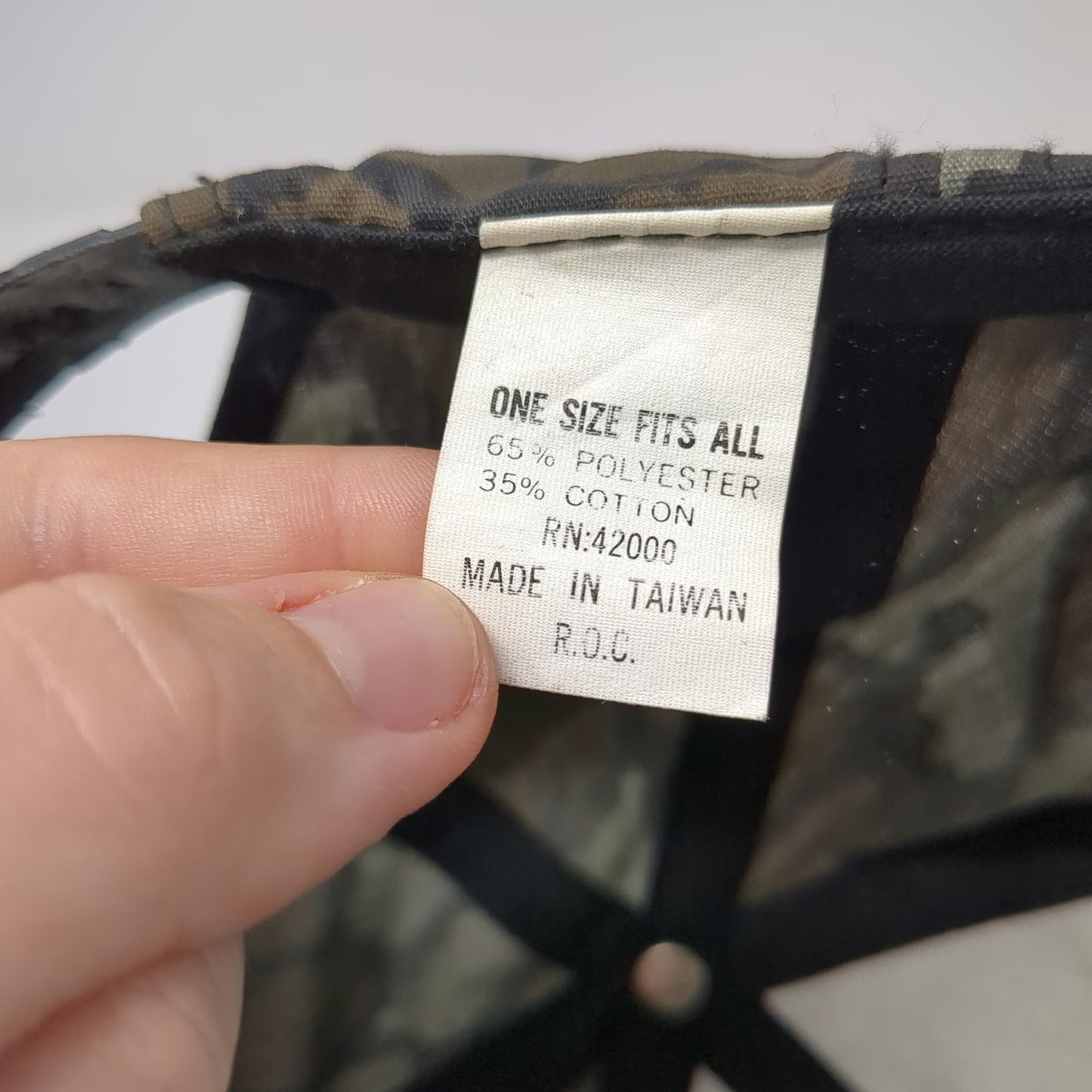 Duck Bay Snapback Brown Bark Camo Hunting Fishing Outdoor Adjustable Hat Vintage