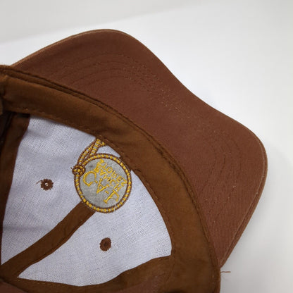 CAL Ranch Stores Strapback Hat Brown OSFA Adjustable Embroidered 6 Panel Cotton