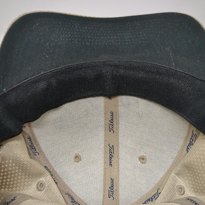 Titleist Baseball Cap Beige Blue L Pro V1 FJ A-Flex Mesh Breathable Golf Hat