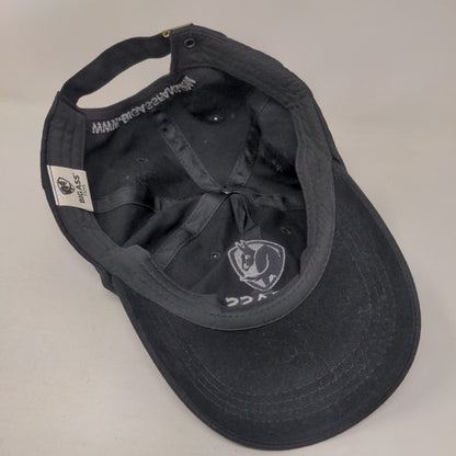 BIG ASS Fans Slideback Hat Black OSFM Adjustable Embroidered 6 Panel Cotton