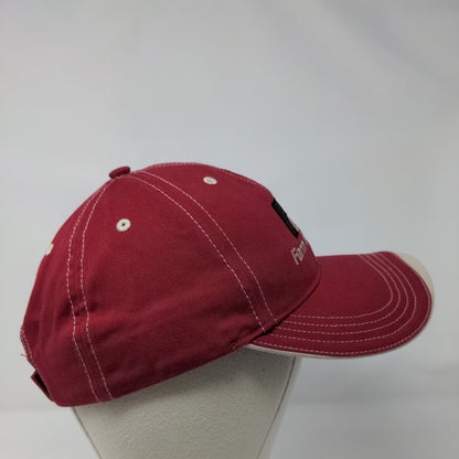 Farm Bureau Ins. Strapback Hat Red OSFA Embroidered Solid Richardson