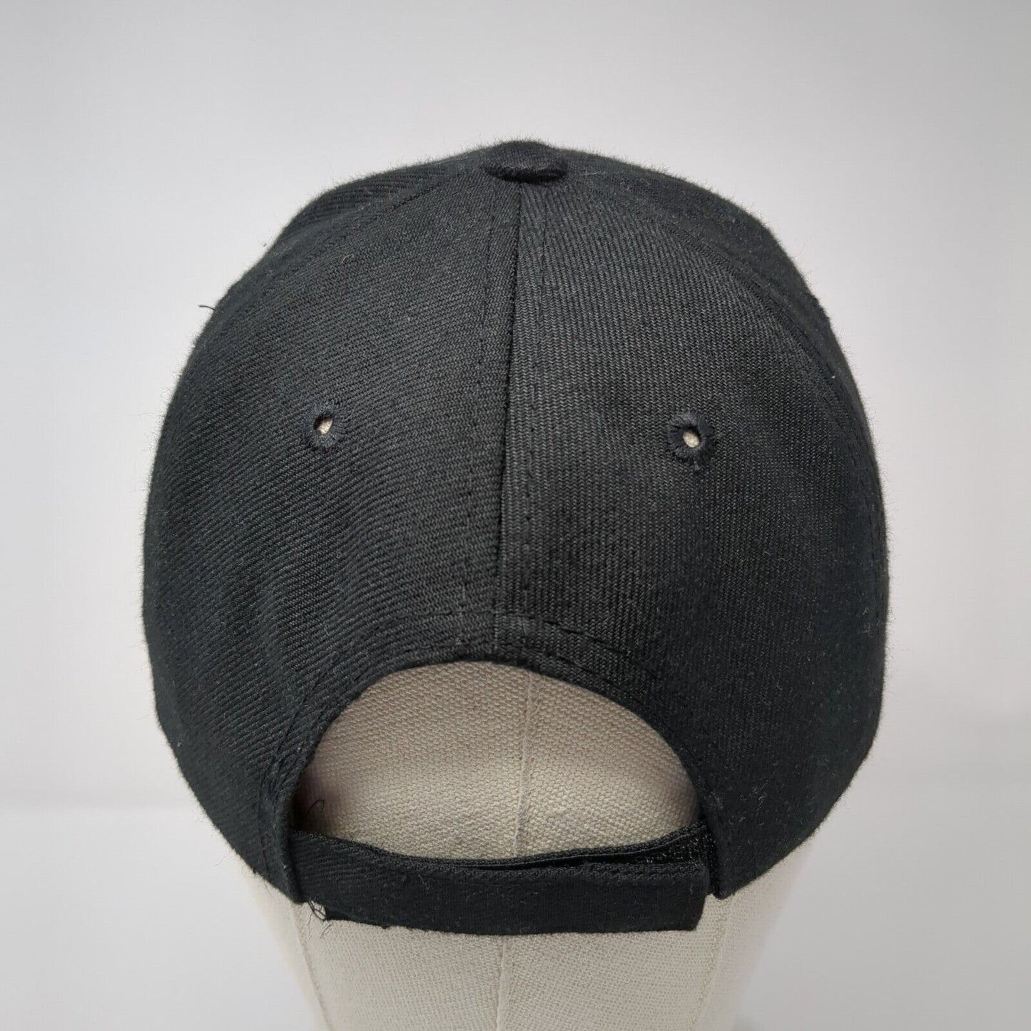 American Flag Strapback Hat Black One Size Patch Adjustable 6 Panel