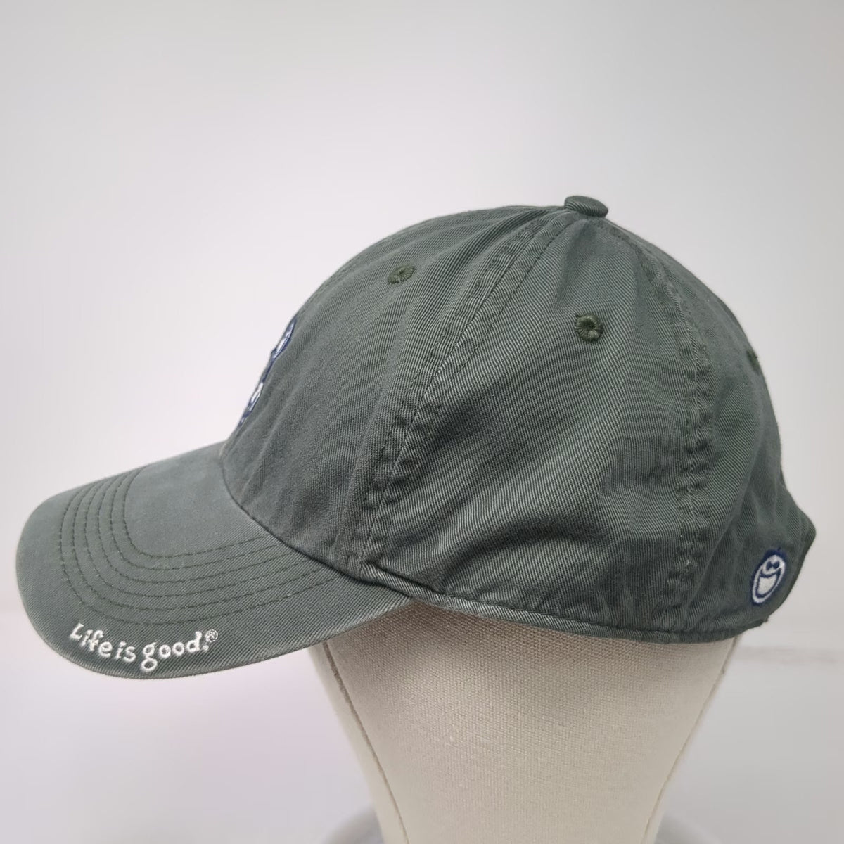 Life is Good Baseball Cap Green One Size Slideback Stick Figure Golfer Hat