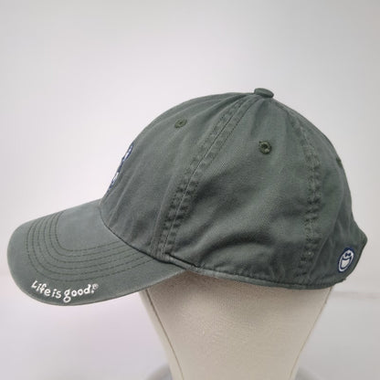 Life is Good Baseball Cap Green One Size Slideback Stick Figure Golfer Hat