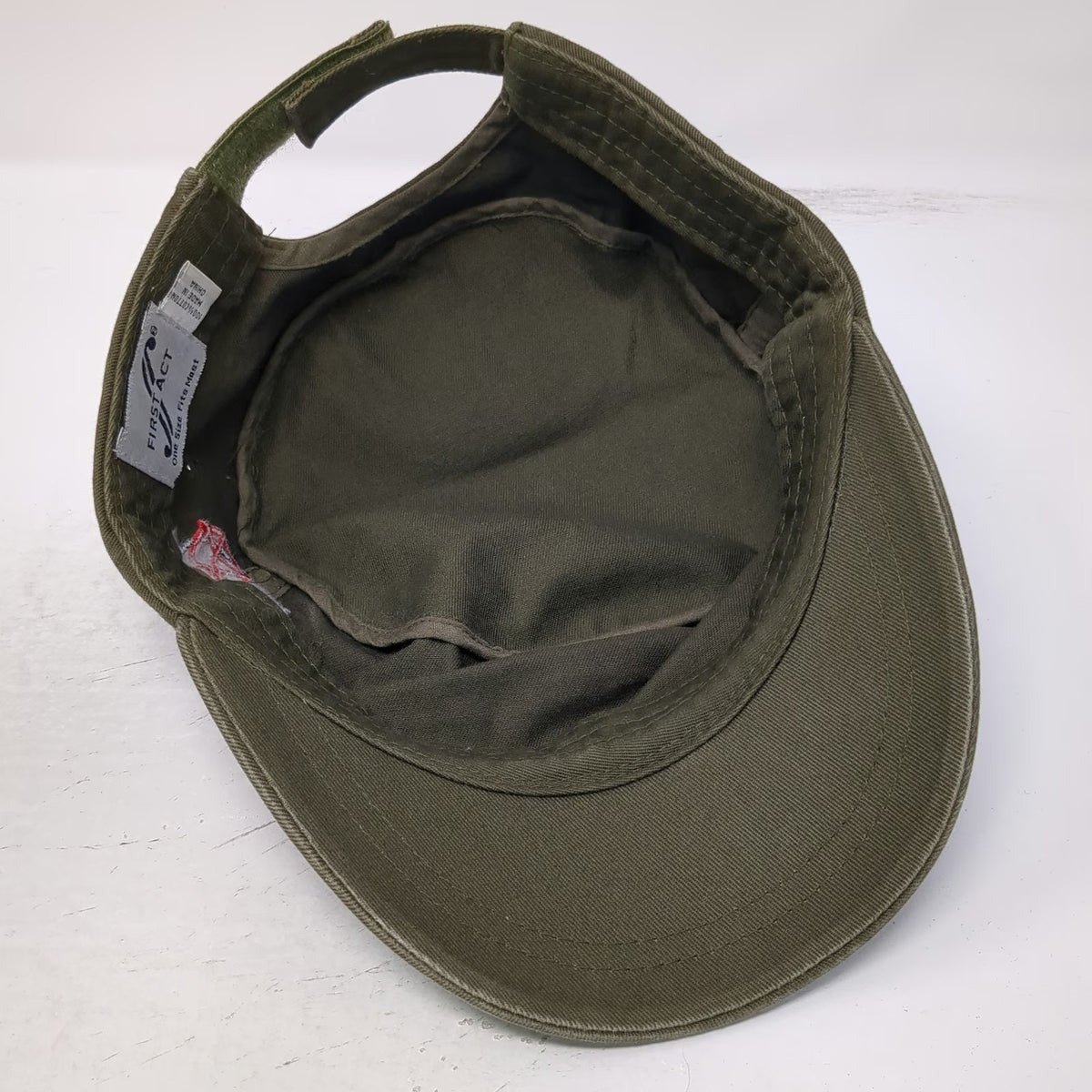 First Act Army Cap Green One Size VU Meter Graphic Music Cotton Strapback Hat