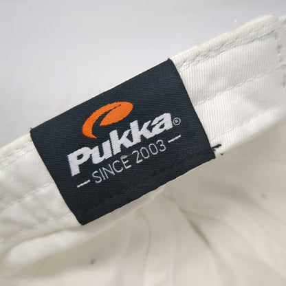 Pukka Baseball Cap White OSFM Slideback Orange Tree Golf Club Embroidered Hat