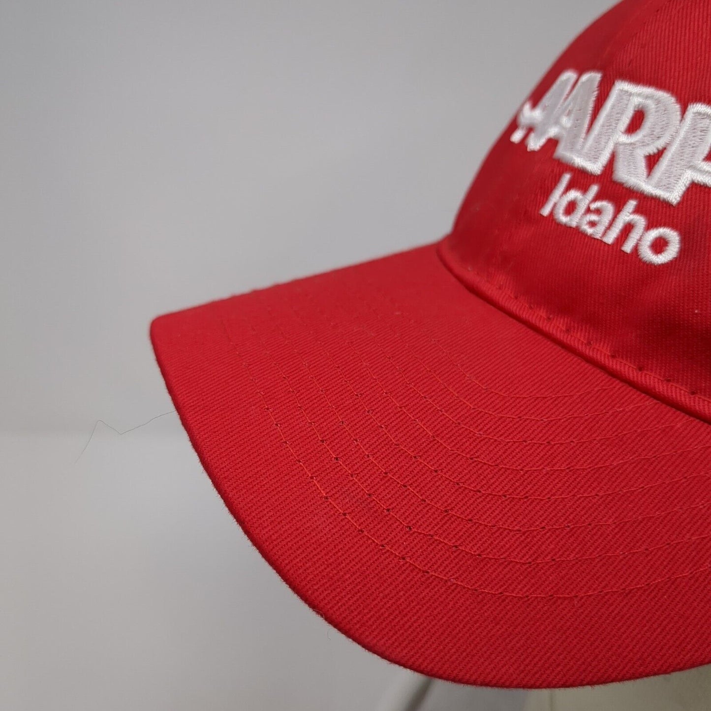 AARP Idaho Strapback Hat Red One Size Adjustable Embroidered Port & Company