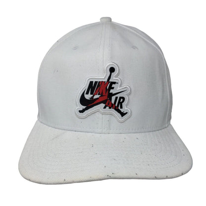 Nike Air Jordan Jumpman Snapback Hat White OSFM Embroidered 6 Panel