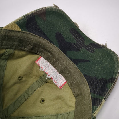 House of Commons Baseball Cap Green Camo One Size Distressed Savage Cotton Hat