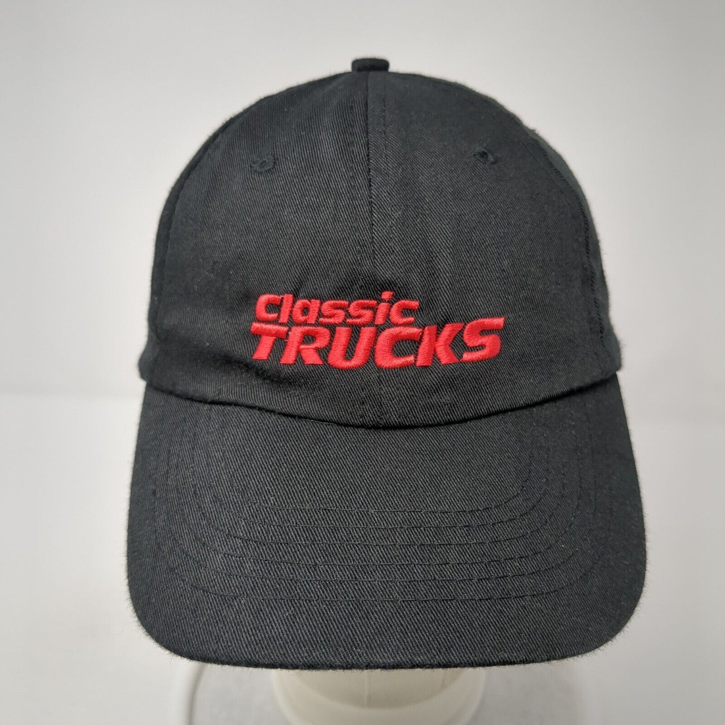 Classic Trucks Strapback Hat Black One Size Adjustable Embroidered