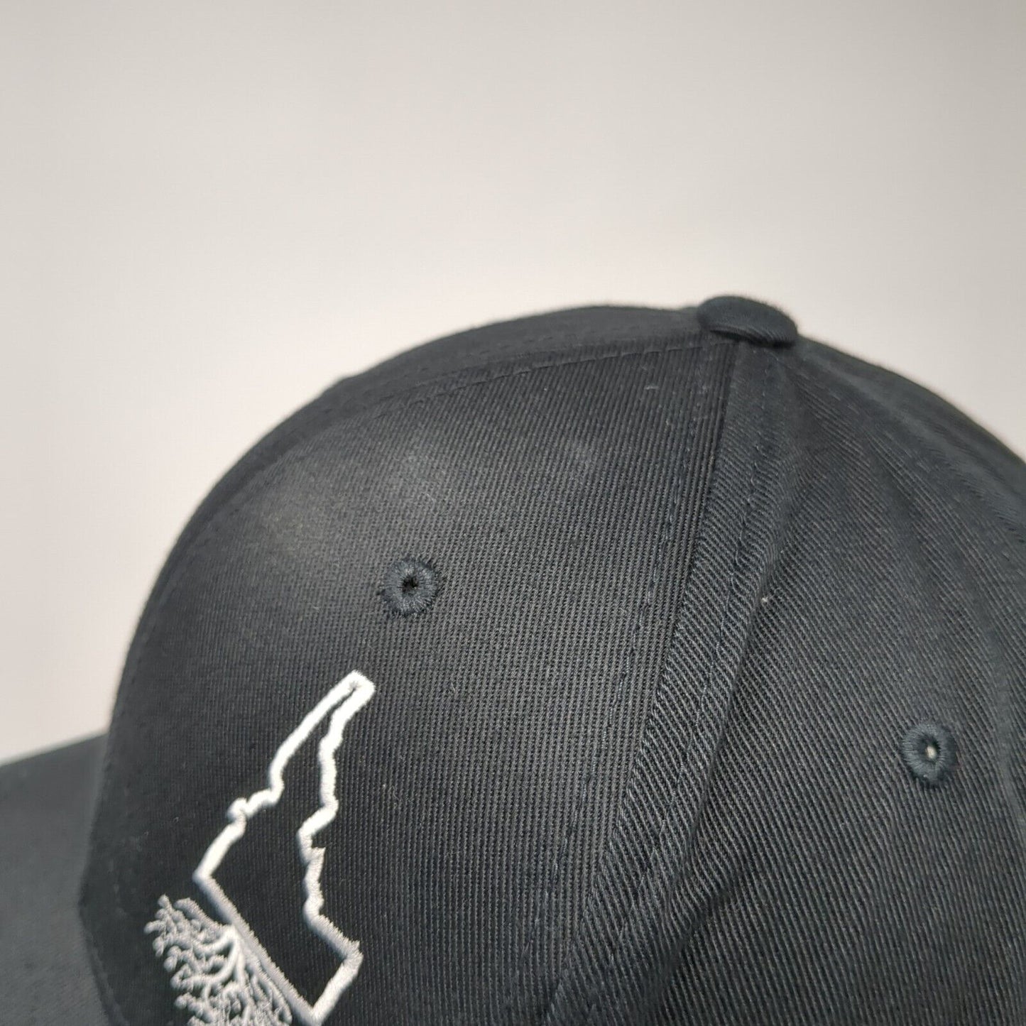 Idaho Roots Fitted Hat Black L/XL Embroidered Flexfit WYR Clothing