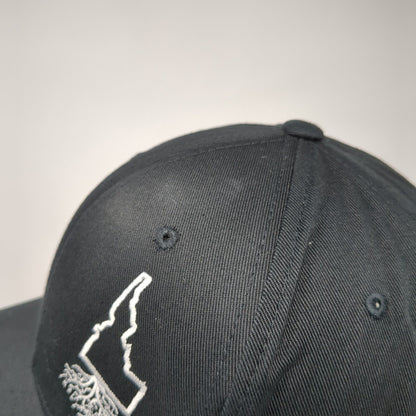 Idaho Roots Fitted Hat Black L/XL Embroidered Flexfit WYR Clothing