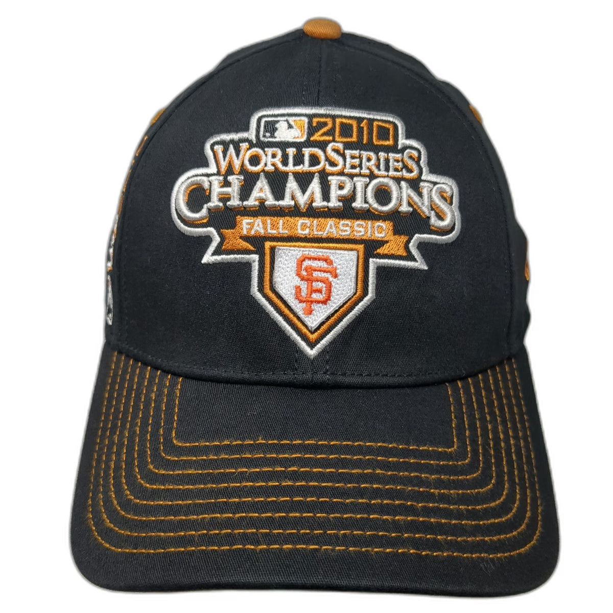 San Francisco Giants MLB New Era Baseball Cap Black Orange One Size 2010 WS Hat
