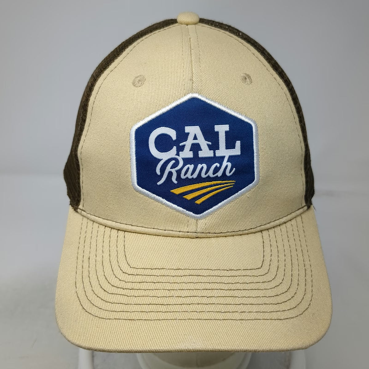 Trucker Hat Brown OSFM CAL Ranch Federal Ammunition Snapback Mesh Patch US Flag