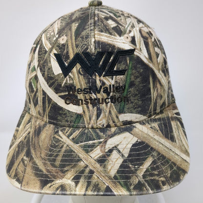 Outdoor Cap Snapback Hat Green OSFM WVC West Valley Construction Camo Mossy Oak
