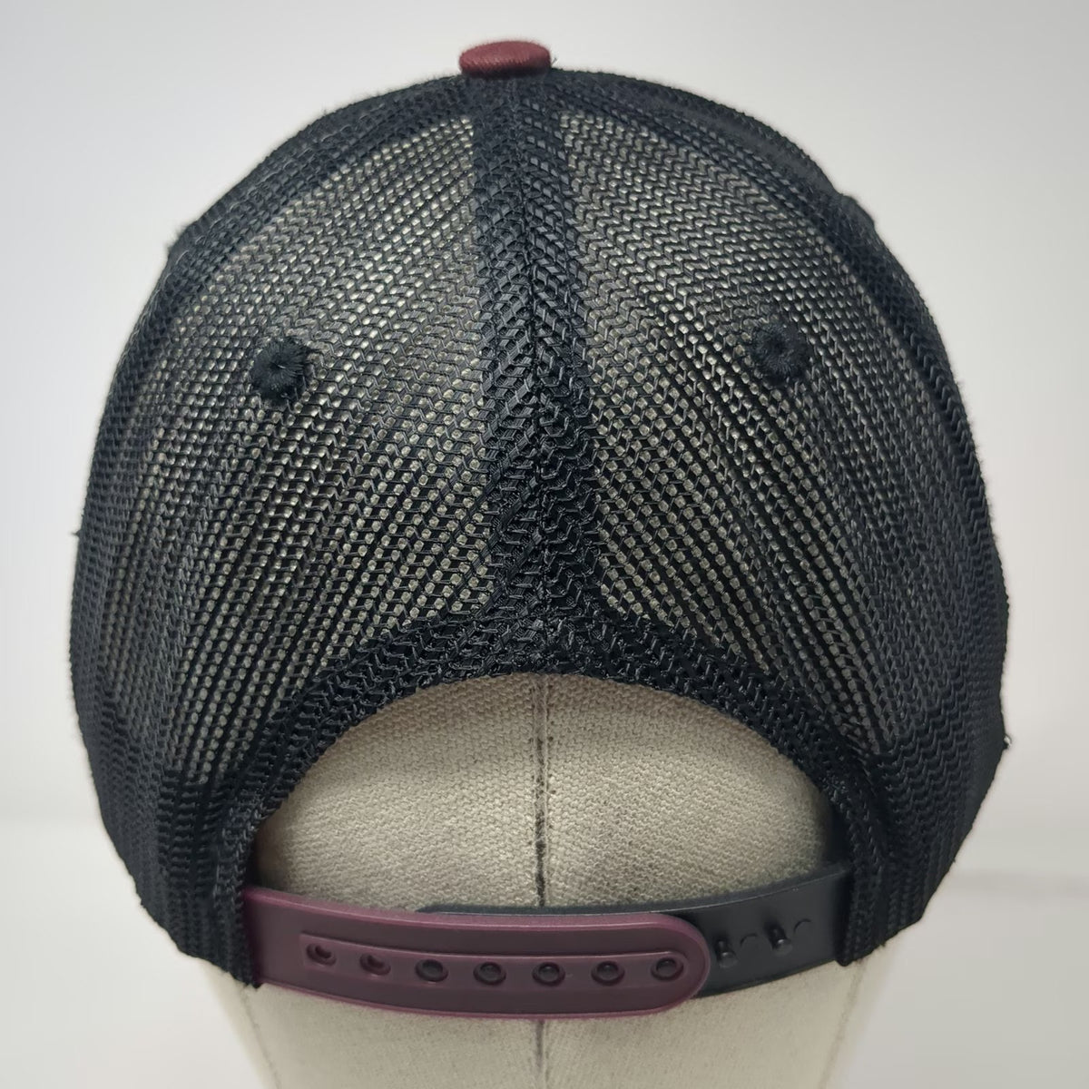 Zephyr Trucker Hat Red Black One Size Minnesota Up North Pine Trees Mesh Patch