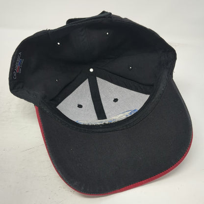 Cap America Blackfoot Motor Sports Flame Brim Baseball Cap Black One Size Hat