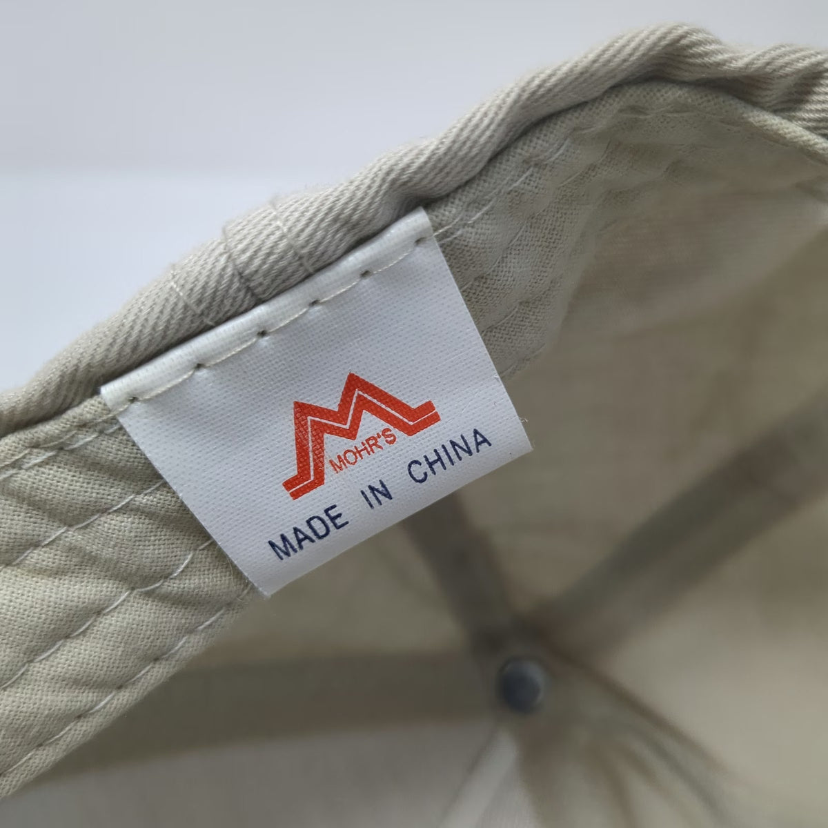 GAF 5 Panel Beige One Size Hat Snapback Weather Stopper Master Distributor Logo