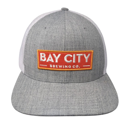 Bay City Brewing Co. Patch Snapback Trucker Hat Gray One Size Adjustable