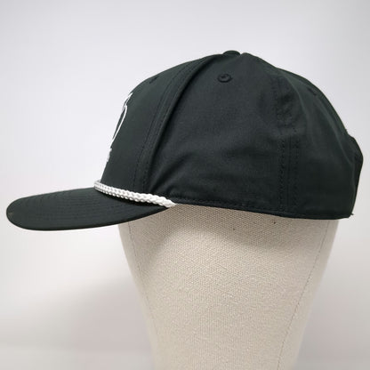 Richardson 5 Panel Black One Size Cold Springs Winery Rope Snapback Logo Hat