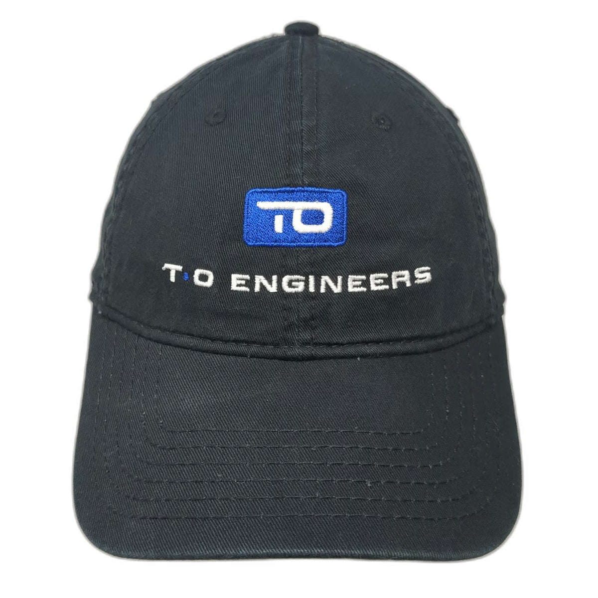 Otto Baseball Cap Black One Size Adjustable Slideback Cotton T-O Engineers Hat