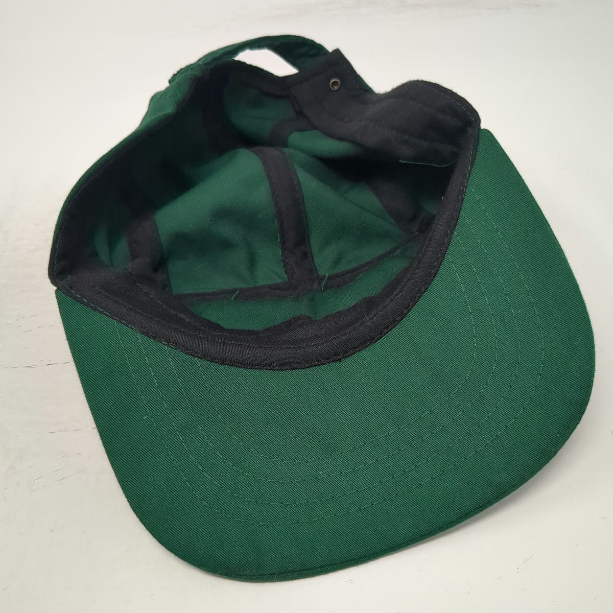 SISTA Embroidered 5 Panel Green Hat One Size Slideback Flat Bill Camper Cotton