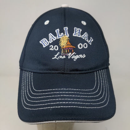 Ahead Men's Fitted Hat Blue Stretch Embroidered Bali Hai Las Vegas Vintage 2000