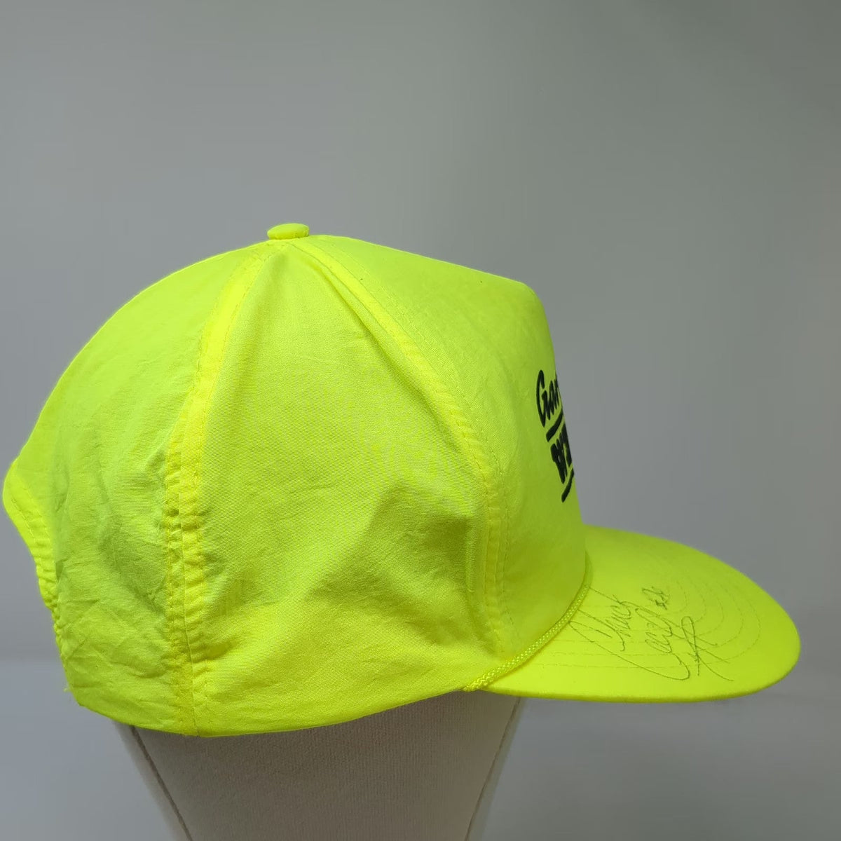 Sporismon 5 Panel Hat Green One Size Nylon Snapback GMC Trucks Autographed