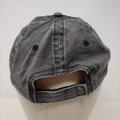 Unbranded Strapback Hat Gray OSFM Adjustable Vented Holes 6 Panel Blank