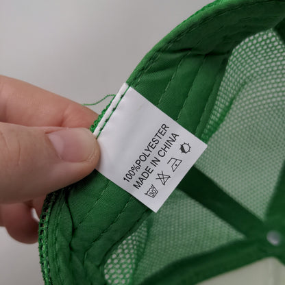 7-11 Beatbox Snapback Mesh Back Trucker Hat Green White Polyester Logo