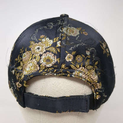 Time And Tru Strapback Hat Multicolor OS Adjustable Embroidered Floral 6 Panel