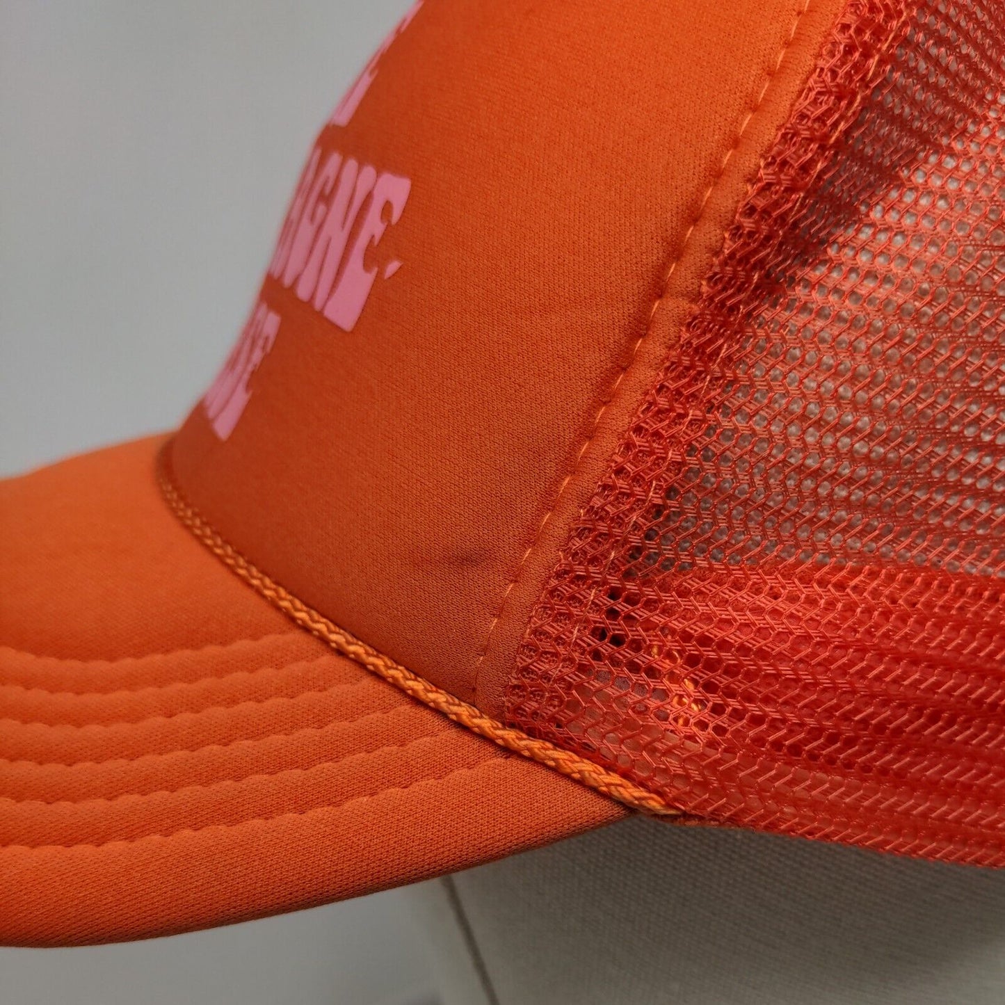 More Champagne Please Snapback Trucker Hat Orange OS Mesh Back Rope Nissun