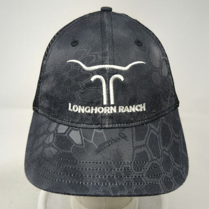 Richardson Trucker Hat Black L Longhorn Ranch Camo Mesh Snapback 111P Hat