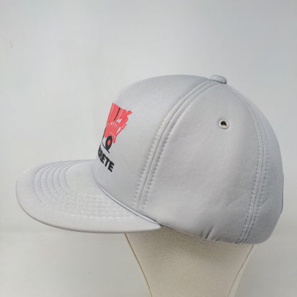 Yupoong Men's Snapback Hat Gray Size OSFA Graphic Brim Concrete Mixer Logo