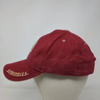 Team Pride Men's Strapback Hat Red Florida State Seminoles Embroidered Logo