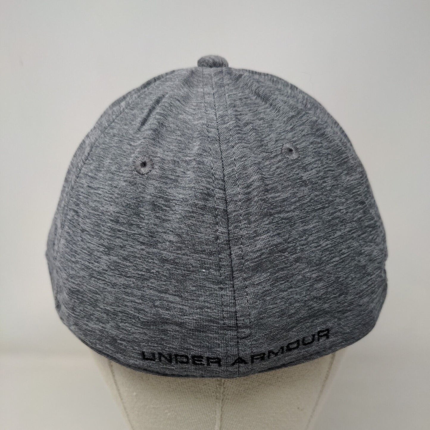 Under Armour Fitted Hat Gray L/XL Lightweight Embroidered Vented Holes 6 Panel