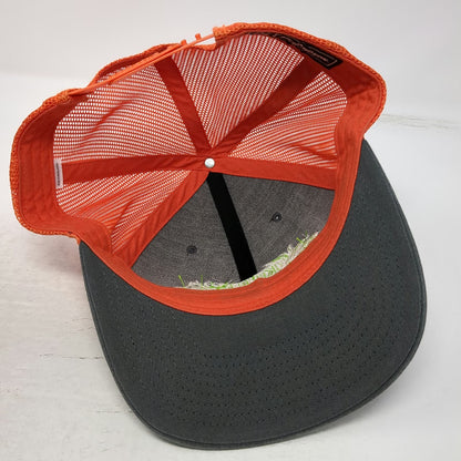 Richardson Trucker Hat Gray Orange One Size Mesh Snapback Kuna Grass Works